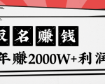 王通:不要小瞧任何一个小领域,取名技能也能快速赚钱,年赚2000W+利润-网赚资源网
