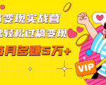 读书变现实战营,0基础轻松过稿变现,每月多赚5万+【赠300投稿渠道】-网赚资源网