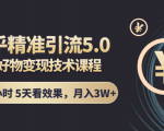 知乎精准引流5.0+知乎好物变现技术课程:每天1-2小时5天看效果,月入3W+-网赚资源网