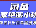 火焱社闲鱼独家绝密小班课-闲鱼单店日出百单黑搜爆破法-网赚资源网