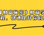 《终极财富秘密》财商学习必修课程，快速提升你的财富（18节视频课）-网赚资源网