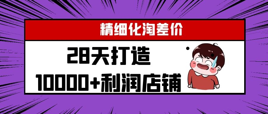 Yl精细化淘差价28天打造10000+利润店铺，精细化选品项目（附软件） - 网赚资源网-网赚资源网