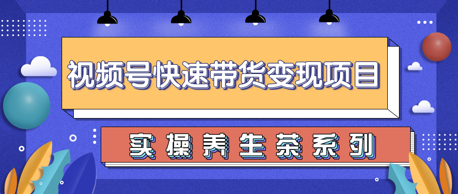 柚子视频号带货实操变现项目，零基础操作养身茶月入10000+ - 网赚资源网-网赚资源网