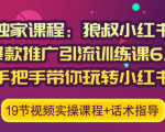 狼叔小红书爆款推广引流训练课6.0,手把手带你玩转小红书-网赚资源网