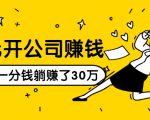 0元开公司赚钱,不花一分钱几天躺赚了30多万,详细操作流程!-网赚资源网