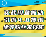 实战闲鱼被动引流4.0技术,坐等粉丝来找你,实操演示日加200+精准粉-网赚资源网
