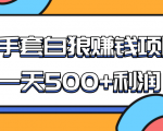 某团队收费项目:空手套白狼,一天500+利润,人人可做-网赚资源网