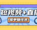 短视频+直播爆单赚钱术,0基础0粉丝 当天开播当天赚 月赚2万(附资料包)-网赚资源网