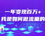 不会引流?强子:一年变现百万+,我是如何做流量的?-网赚资源网