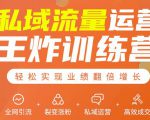 私域流量运营王炸训练营：全网引流+裂变涨粉+私域运营+高效成交-网赚资源网