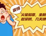 火星船票,全新风口赶紧抓,几天赚一万+摆地摊卖尾货月入一万(5个项目)-网赚资源网