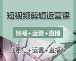 南小北短视频剪辑运营课：账号+运营+直播，零基础学习手机剪辑【视频课程】-网赚资源网