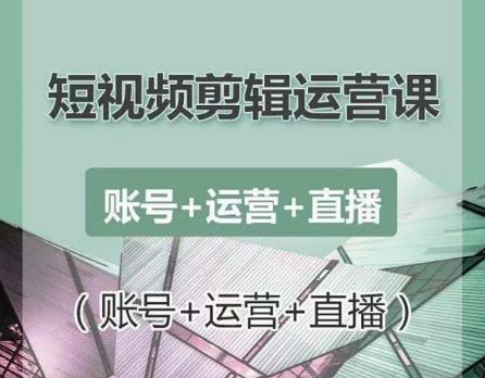 南小北短视频剪辑运营课：账号+运营+直播，零基础学习手机剪辑【视频课程】 - 网赚资源网-网赚资源网