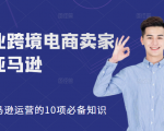 职业跨境电商卖家聊亚马逊：亚马逊运营的10项必备知识，12堂课让你看懂亚马逊运营-网赚资源网