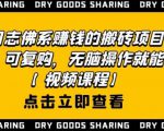 强子日志佛系赚钱的搬砖项目，需求大，可复购，无脑操作就能收钱-网赚资源网