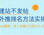 不建站不发帖做外推排名方法实操，持久seo霸屏，有人月赚几万到几十万-网赚资源网