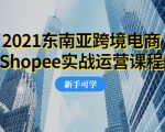 2021东南亚跨境电商Shopee实战运营课程,0基础、0经验、0投资的副业项目-网赚资源网