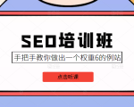 SEO培训班课程,手把手教你做出一个权重6的例站,价值8000元-网赚资源网