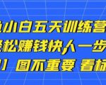 卓让闲鱼小白五天训练营,每天一小时,轻松赚钱快人一步-网赚资源网