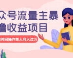 公众号流量主暴利撸收益项目,空闲时间操作单人月入过万-网赚资源网