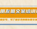 朋友圈文案培训课,听了就会写,写了就会卖的朋友圈文案课-网赚资源网