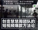 创壹慧慧周短视频爆款方法论,让你快速入门、少走弯路、节省试错成本-网赚资源网