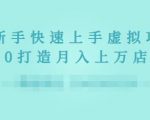2022年虚拟项目实战指南，新手从0打造月入上万店铺-网赚资源网