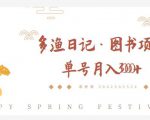 多渔日记·图书项目,无货源图书模式,纯搬运,单号月入4000+-网赚资源网