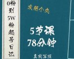 0粉到5万粉起号日记,大志参谋起号经历及变现逻辑-网赚资源网