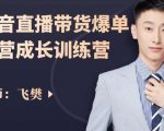 飞樊：抖音直播带货爆单运营成长训练营，手把手教你玩转直播带货-网赚资源网