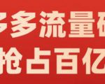 阿杰·拼多多流量破局:如何打黑标,爆款的思路,拼多多流量框架,快速抢占百亿流量-网赚资源网