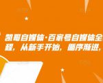 凯哥自媒体·百家号自媒体全套实战赚钱教程,从新手开始,循序渐进,系统的讲解-网赚资源网