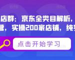贝千电商店群:京东全类目解析,京东店群专业运营,实操200家店铺,纯实战经验-网赚资源网