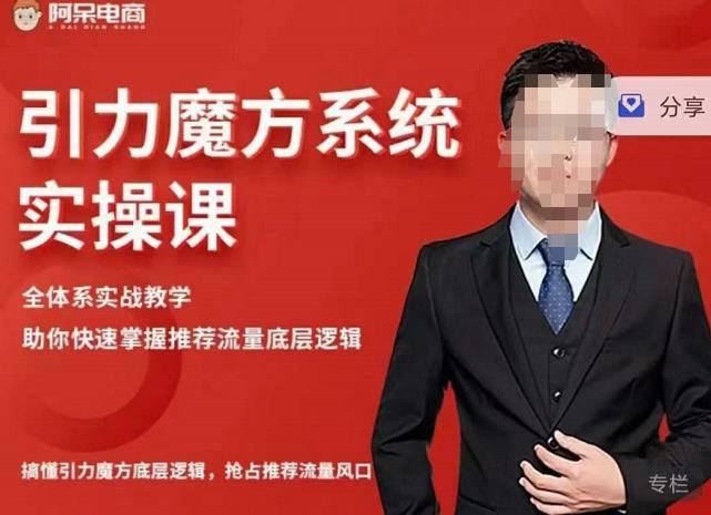 阿呆-引力魔方系统实操课，全体系实战教学，助你快速掌握推荐流量底层逻辑 - 网赚资源网-网赚资源网