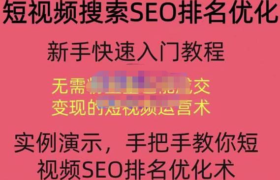 宋老师·短视频搜索SEO优化，教你10分钟创作一个短视频，三天排名上第一 - 网赚资源网-网赚资源网