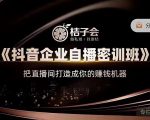 桔子会《抖音企业自播密训班》,把直播间打造成你的赚钱机器-网赚资源网