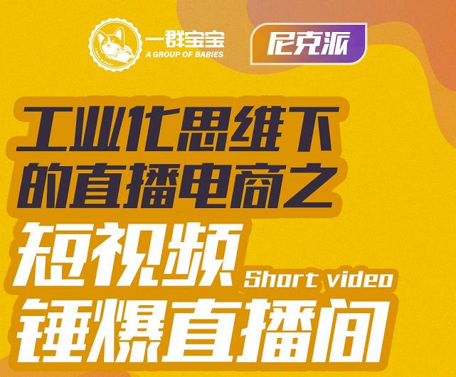 尼克派·工业化思维下的直播电商之短视频锤爆直播间，听话照做执行爆单 - 网赚资源网-网赚资源网