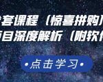 京东撸货全套课程(惊喜拼购),京东撸货项目深度解析(附软件)-网赚资源网