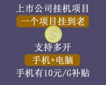 正规挂机项目,支持手机电脑一起挂,支持虚拟机多开,可以挂到老-网赚资源网