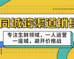 同城跨渠道销售,专注生鲜领域,一人运营一座城,避开价格战-网赚资源网
