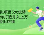 拆解虚拟项目5大优势,0基础教你打造月入上万虚拟店铺(无水印)-网赚资源网