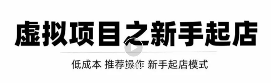 虚拟项目快速起店模式，0成本打造月入几万虚拟店铺！ - 网赚资源网-网赚资源网