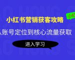 小红书营销获客攻略：从账号定位到核心流量获取，爆款笔记打造-网赚资源网