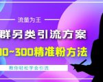 价值888的QQ群另类引流方案,半自动操作日200~300精准粉方法【视频教程】-网赚资源网