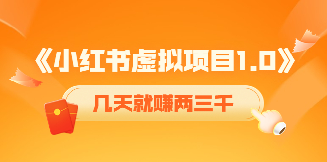 《小红书虚拟项目1.0》账号注册+养号+视频制作+引流+变现，几天就赚两三千-网赚资源网