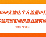 2022实体店个人流量IP打造实体同城引流获客必听实操课,61节完整版(价值3980元)-网赚资源网