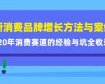 新消费品牌增长方法与案例精华课:20年消费赛道的经验与坑全收录-网赚资源网