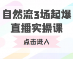 自然流3场起爆直播实操课 双标签交互拉号实战系统课-网赚资源网