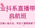 企业抖系直播带货启航班,正确入局方法,学这个课程就够了-网赚资源网