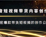 抖音短视频带货内容创作班,解密爆款带货短视频的创作公式-网赚资源网